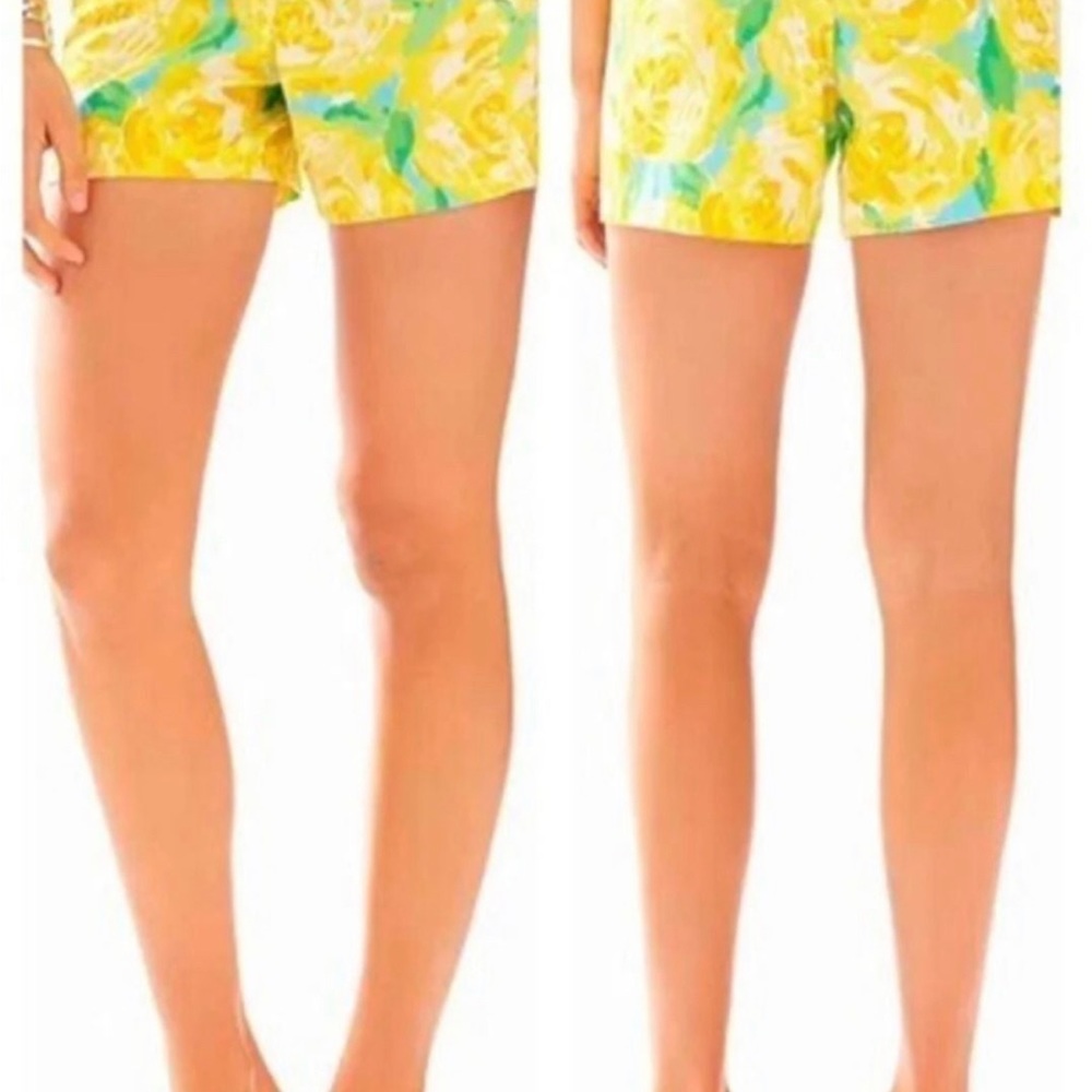 Lilly Pulitzer Deenie sunglow yellow First Impressions shorts size 4